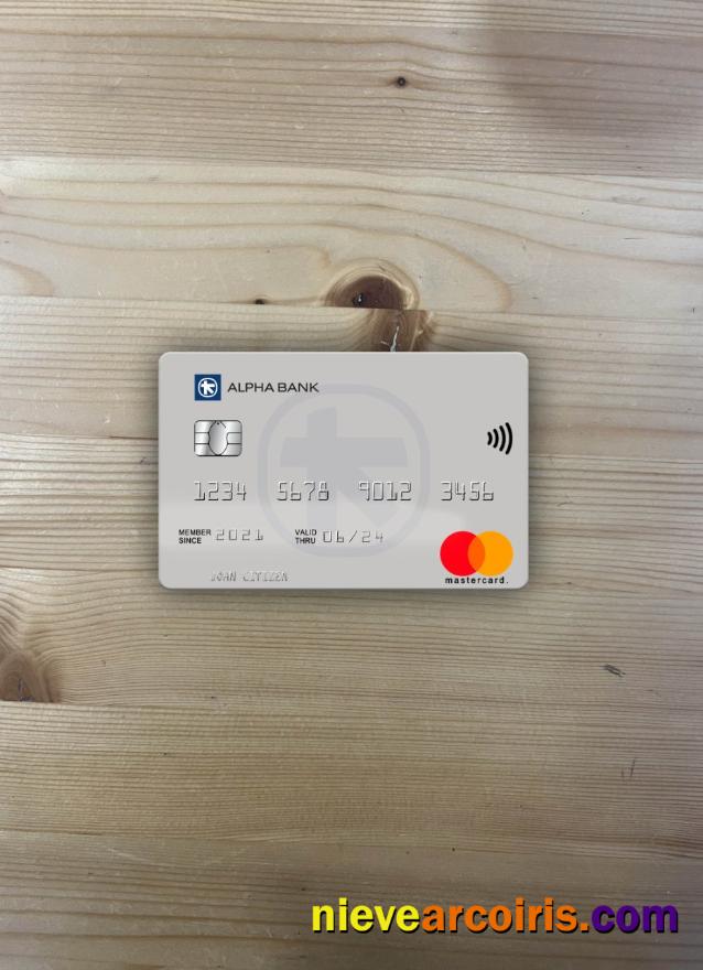 Greece Alpha Bank mastercard VERSION 3 photolook